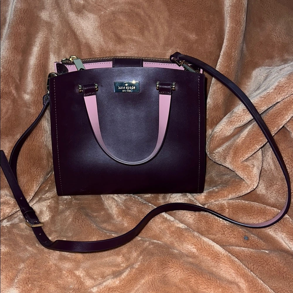 Kate Spade Purple and Pink Crossbody Bag Sleek Design